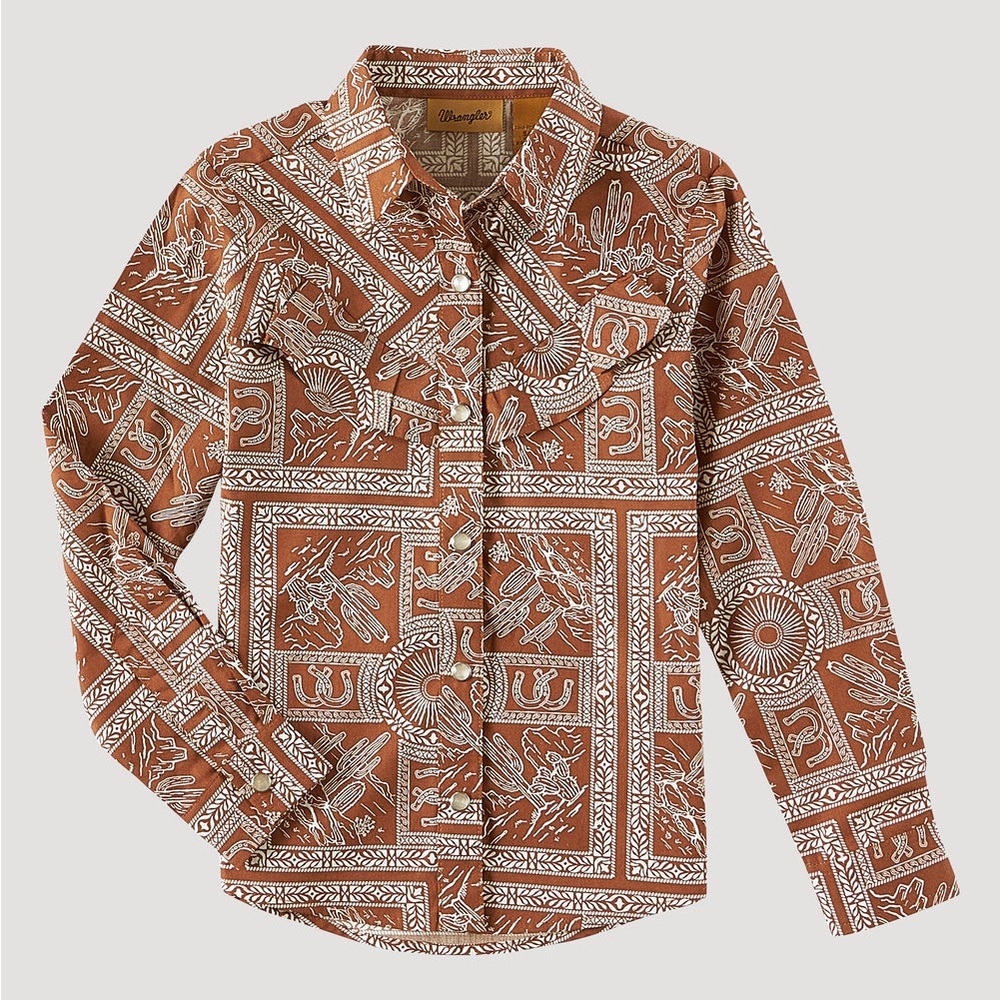 Girls XS Wrangler Snap Up Blouse